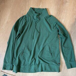 orvis sweater mens green pullover mockneck long sleeve outdoor casual Size Mediu